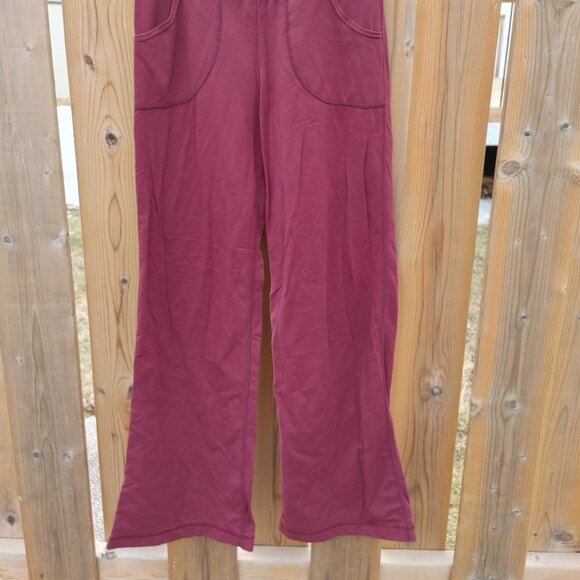 RETRO LULULEMON Still Pants Wide Leg Pants CRANBERRY SIZE 6-8 - Picture 2 of 6
